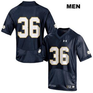 Notre Dame Fighting Irish Men's Brian Ball #36 Navy Under Armour No Name Authentic Stitched College NCAA Football Jersey OEH6199UY